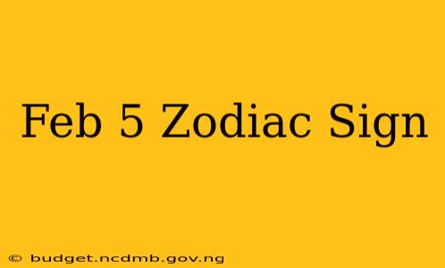 Feb 5 Zodiac Sign