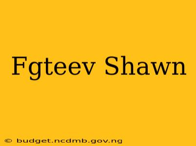 Fgteev Shawn