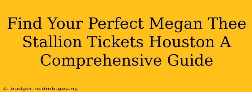 Find Your Perfect Megan Thee Stallion Tickets Houston A Comprehensive Guide