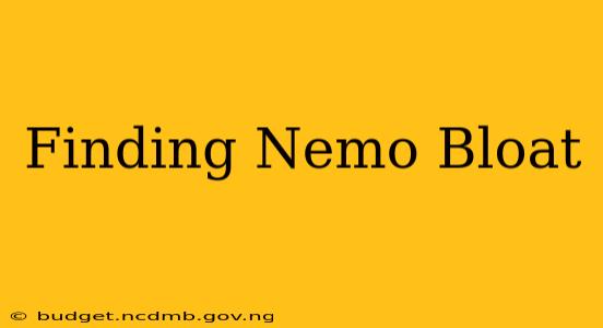 Finding Nemo Bloat