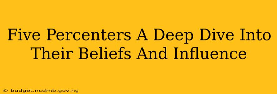 Five Percenters A Deep Dive Into Their Beliefs And Influence