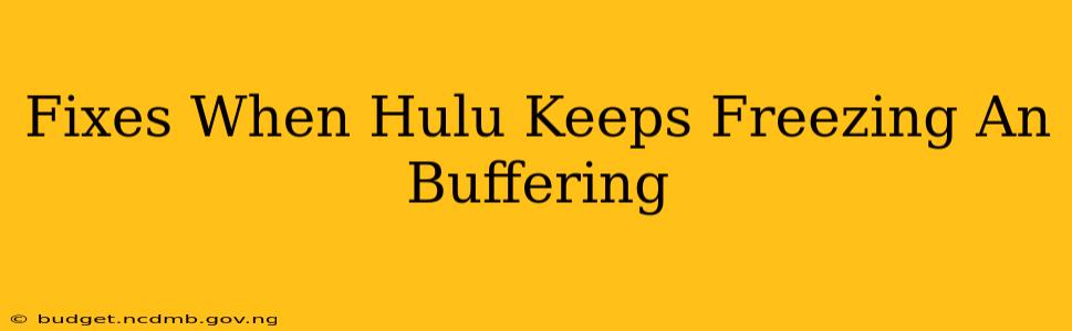 Fixes When Hulu Keeps Freezing An Buffering