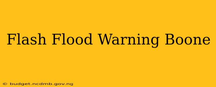 Flash Flood Warning Boone