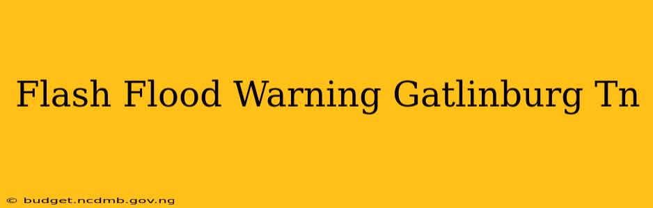 Flash Flood Warning Gatlinburg Tn