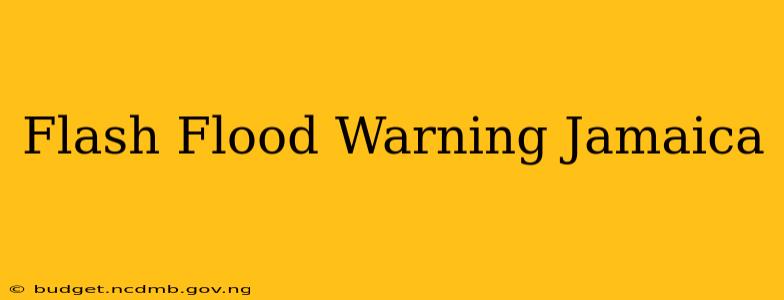 Flash Flood Warning Jamaica