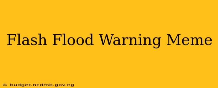 Flash Flood Warning Meme