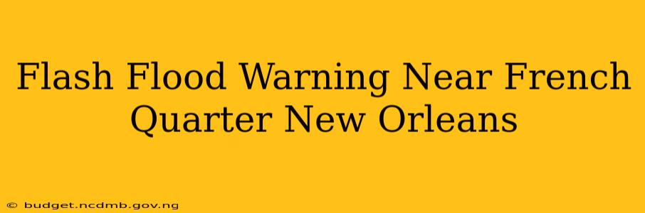 Flash Flood Warning Near French Quarter New Orleans