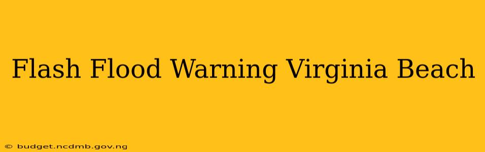 Flash Flood Warning Virginia Beach