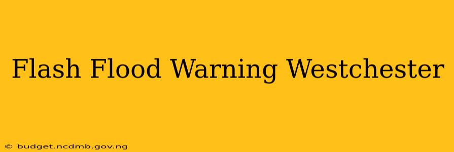Flash Flood Warning Westchester