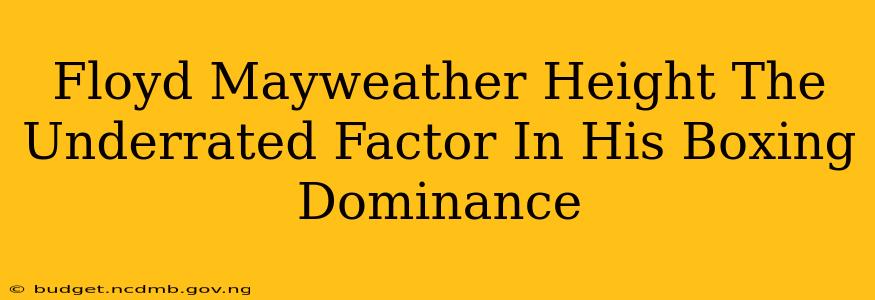 Floyd Mayweather Height The Underrated Factor In His Boxing Dominance
