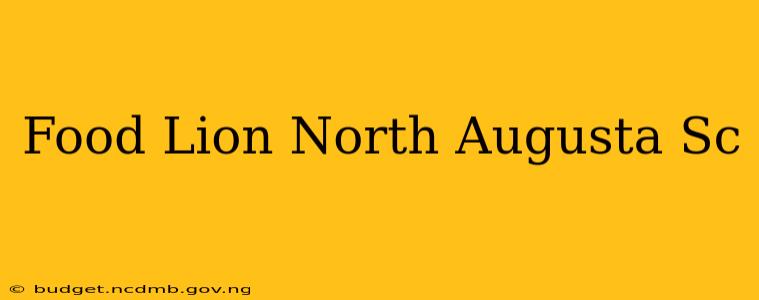 Food Lion North Augusta Sc
