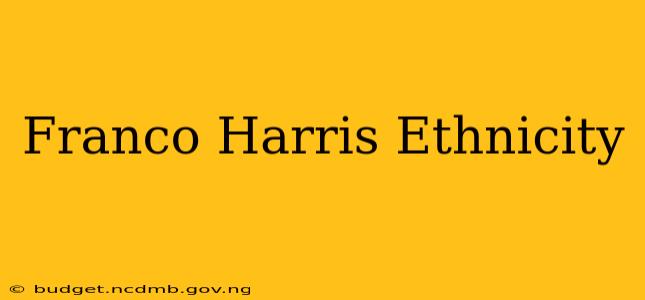 Franco Harris Ethnicity