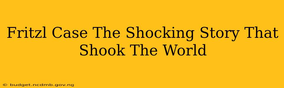 Fritzl Case The Shocking Story That Shook The World