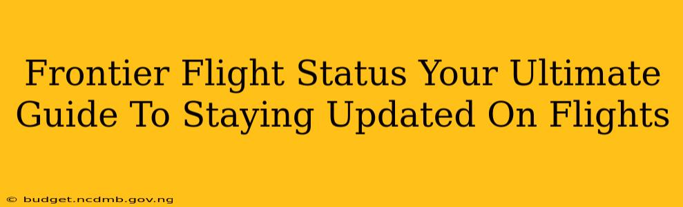 Frontier Flight Status Your Ultimate Guide To Staying Updated On Flights