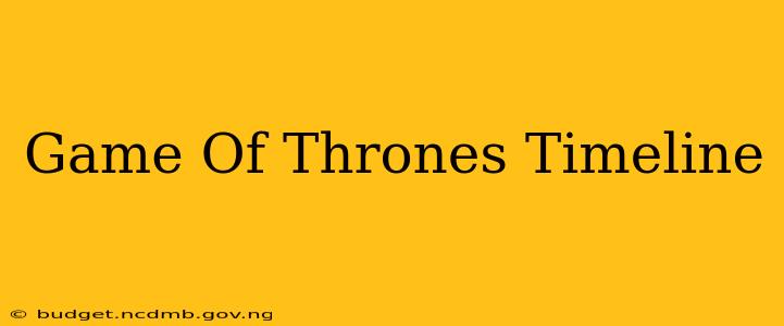 Game Of Thrones Timeline