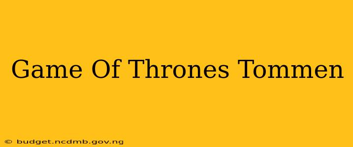 Game Of Thrones Tommen
