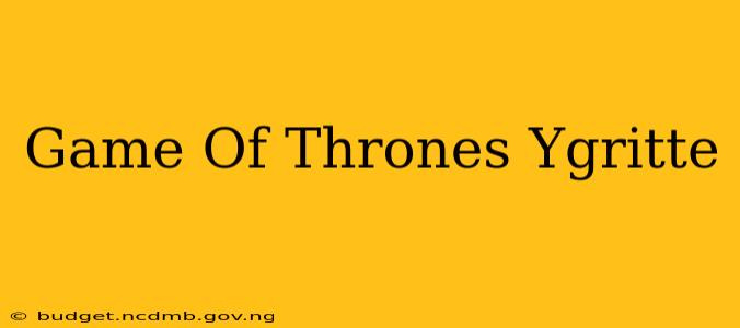 Game Of Thrones Ygritte
