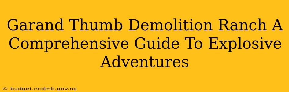 Garand Thumb Demolition Ranch A Comprehensive Guide To Explosive Adventures