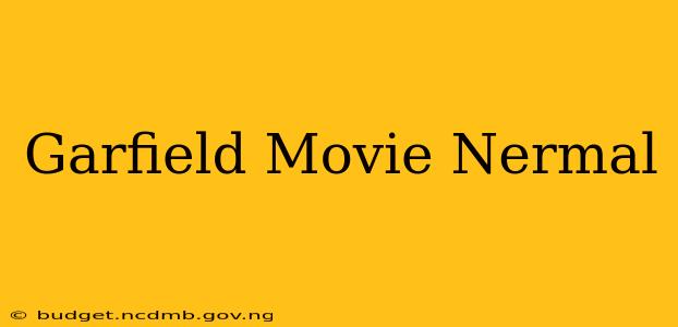 Garfield Movie Nermal