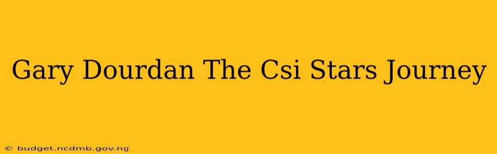 Gary Dourdan The Csi Stars Journey