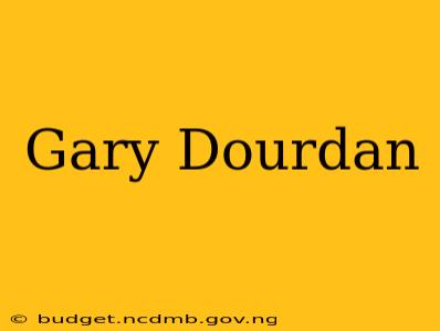 Gary Dourdan