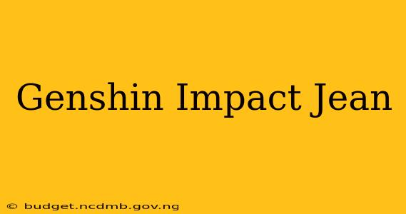 Genshin Impact Jean