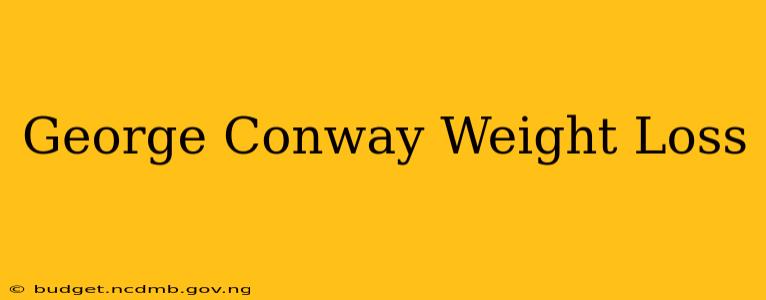 George Conway Weight Loss