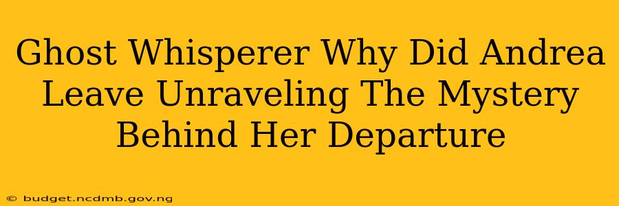 Ghost Whisperer Why Did Andrea Leave Unraveling The Mystery Behind Her Departure