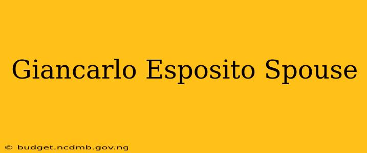Giancarlo Esposito Spouse