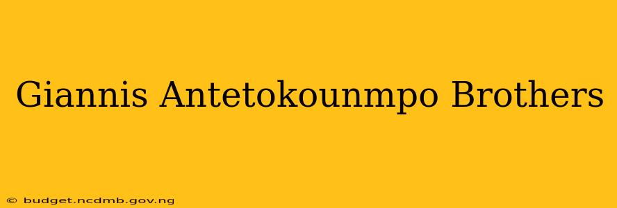 Giannis Antetokounmpo Brothers