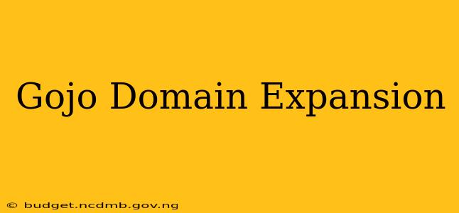 Gojo Domain Expansion