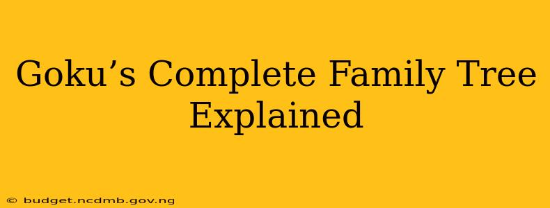 Goku’s Complete Family Tree Explained