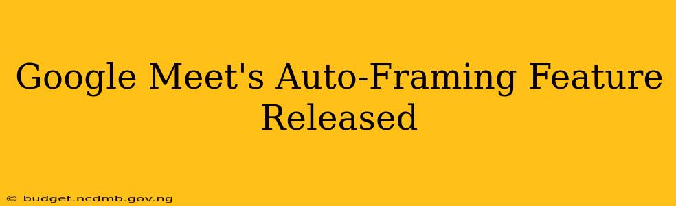 Google Meet's Auto-Framing Feature Released