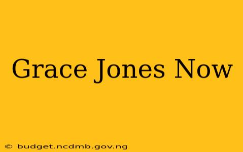 Grace Jones Now
