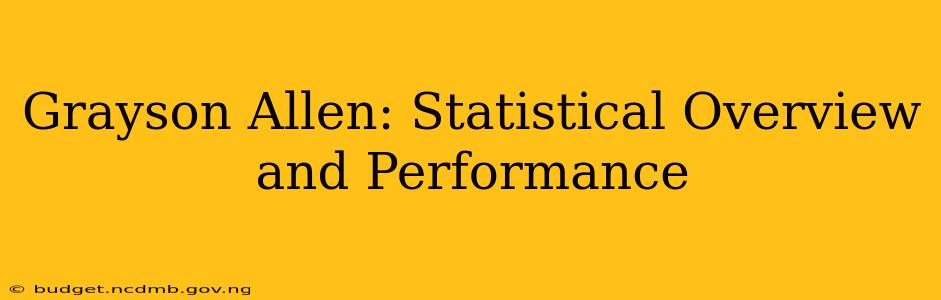 Grayson Allen: Statistical Overview and Performance