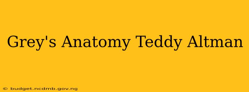 Grey's Anatomy Teddy Altman