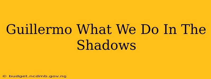 Guillermo What We Do In The Shadows