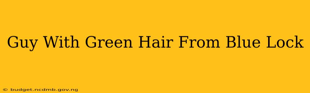 Guy With Green Hair From Blue Lock