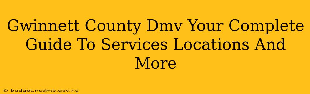Gwinnett County Dmv Your Complete Guide To Services Locations And More