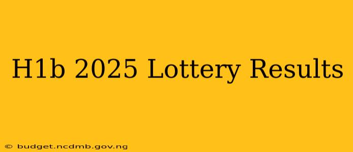 H1b 2025 Lottery Results