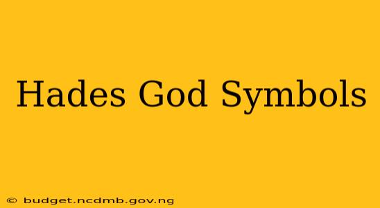 Hades God Symbols