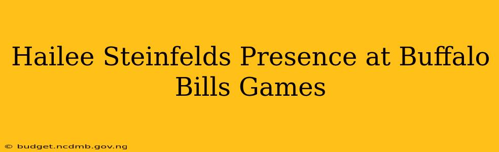 Hailee Steinfelds Presence at Buffalo Bills Games
