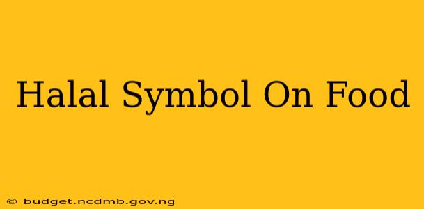 Halal Symbol On Food