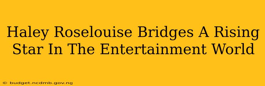 Haley Roselouise Bridges A Rising Star In The Entertainment World