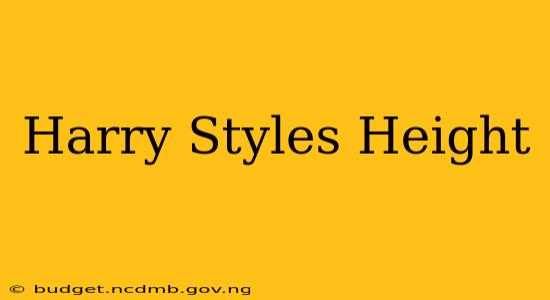 Harry Styles Height