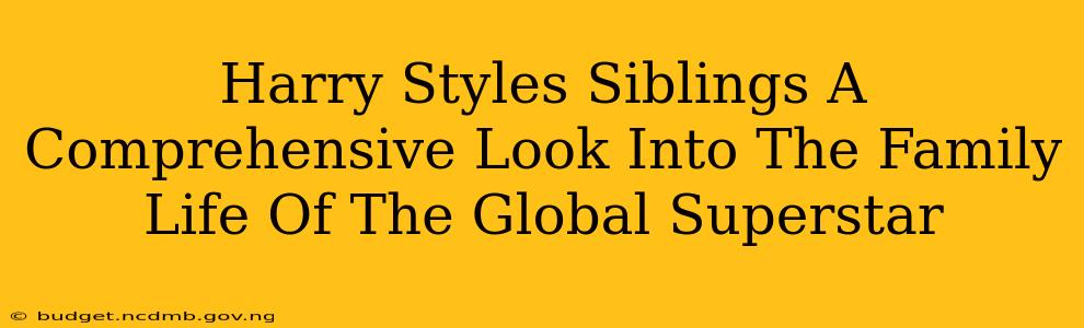 Harry Styles Siblings A Comprehensive Look Into The Family Life Of The Global Superstar
