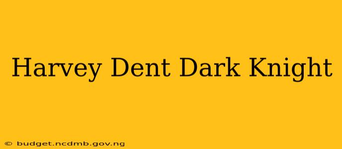Harvey Dent Dark Knight