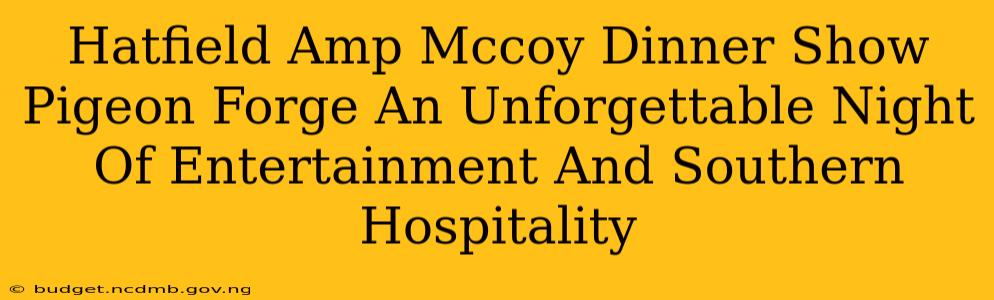 Hatfield Amp Mccoy Dinner Show Pigeon Forge An Unforgettable Night Of Entertainment And Southern Hospitality