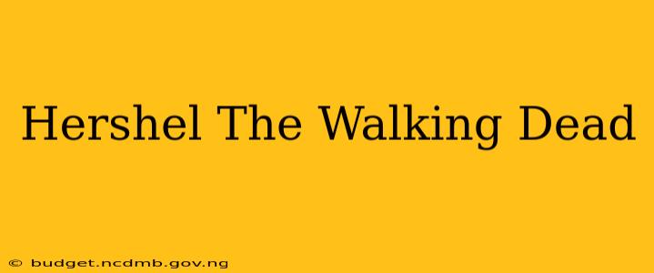 Hershel The Walking Dead