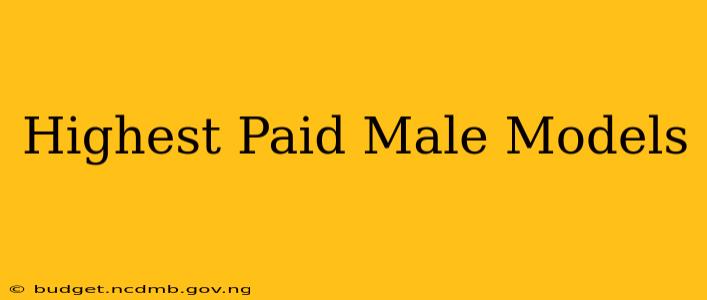 Highest Paid Male Models